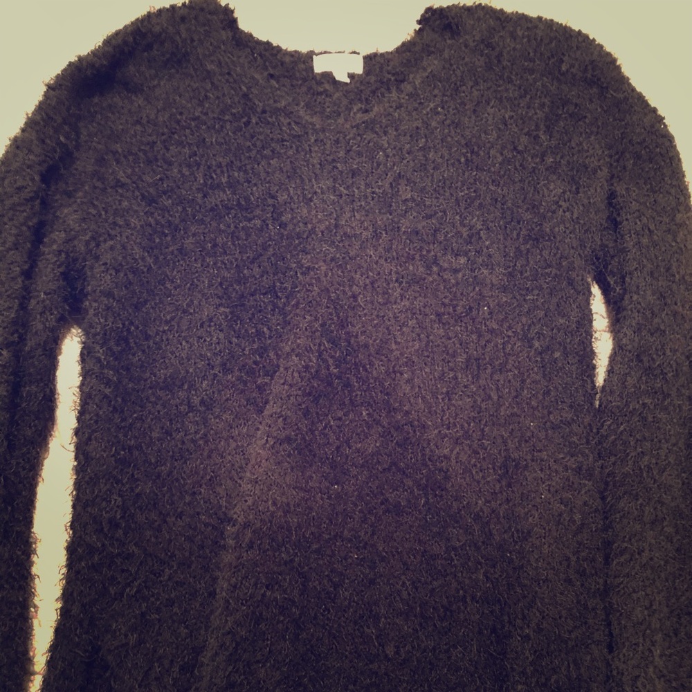 Black fuzzy sweater